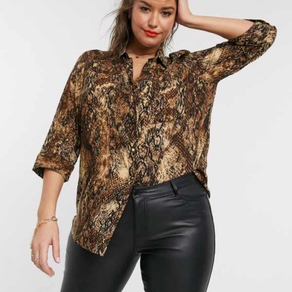 River Island Tops - NWT River Island Snake Blouse